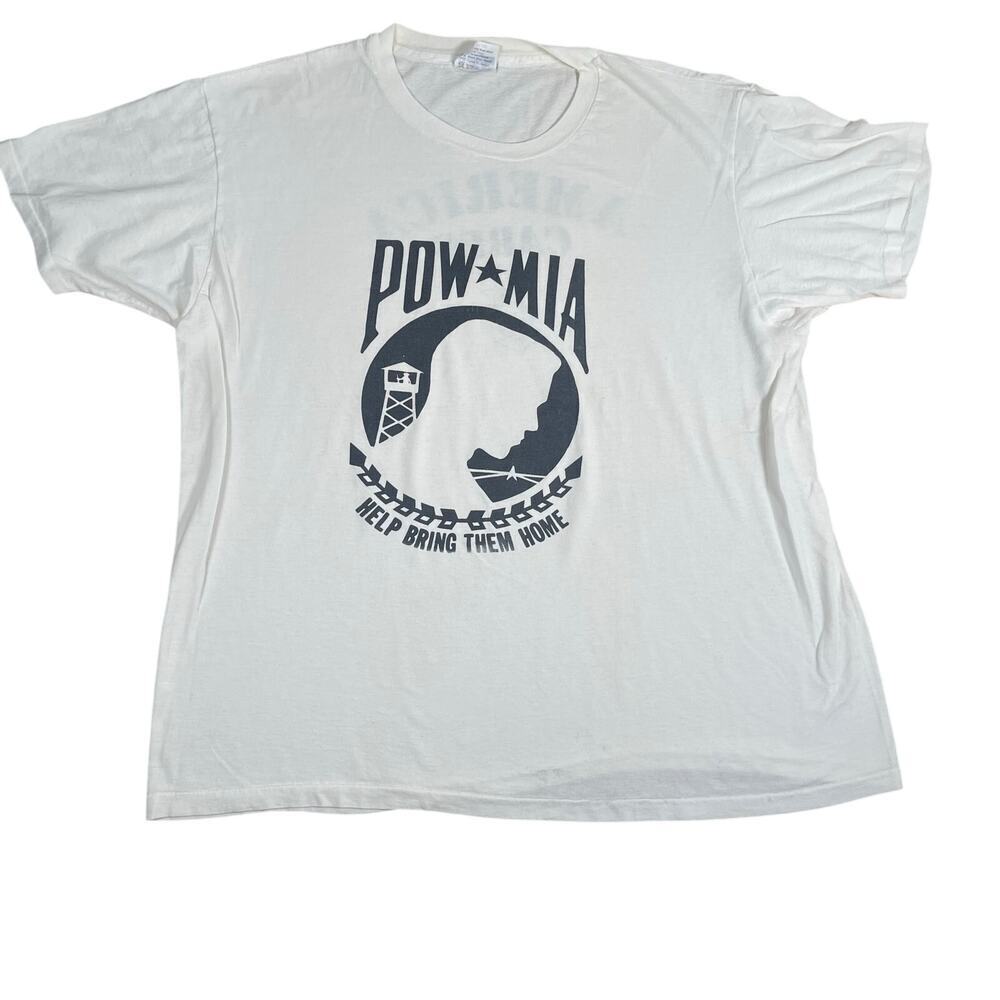 VINTAGE POW MIA 1990S TEE SHIRT SIZE XL MADE IN USA - Picture 1 of 5
